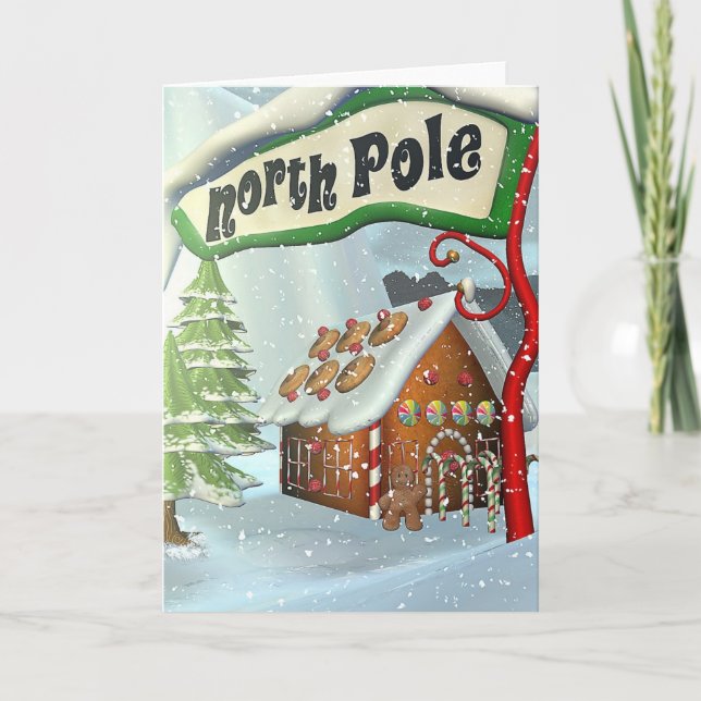 Greetings from the North Pole Holiday Card (Front)