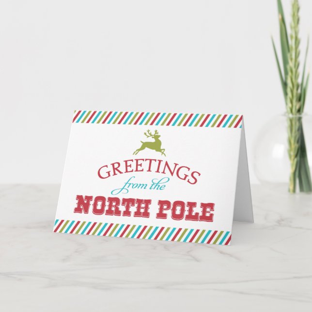 Greetings from the North Pole Holiday Card (Front)