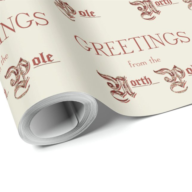 Greetings from the North Pole Wrapping Paper (Roll Corner)