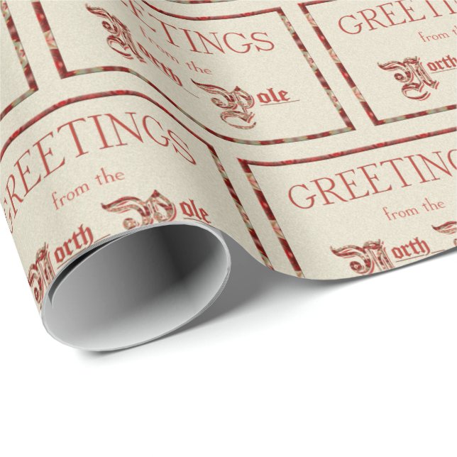 Greetings from the North Pole Wrapping Paper (Roll Corner)