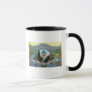 Greetings From the Pine Tree State, Scenic Mug