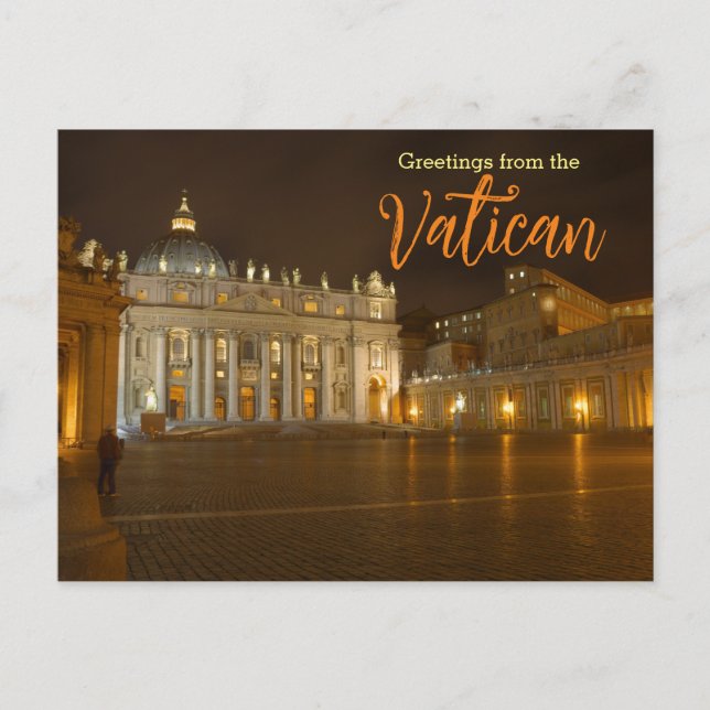 Greetings from the Vatican Postcard Italy (Front)