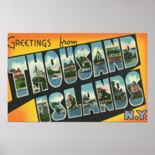 Greetings from Thousand Islands, New York Poster