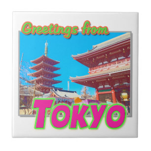 "Greetings from Tokyo" Tile