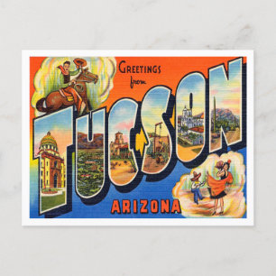 Greetings from Tucson, Arizona Vintage Travel Postcard
