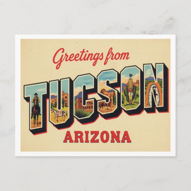 Greetings from Tucson AZ Postcard (Front)