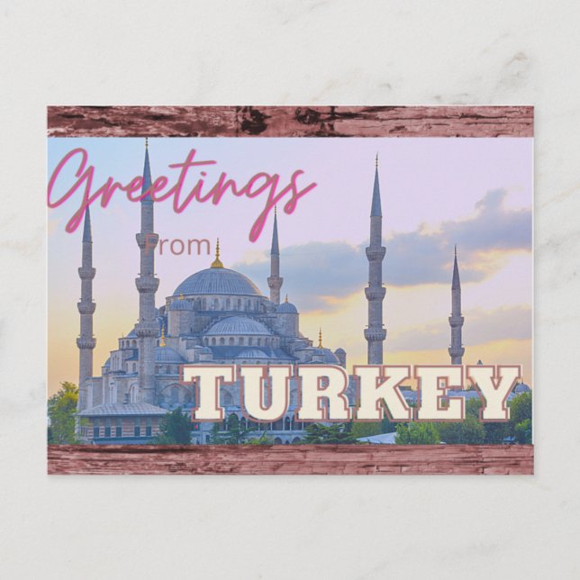 Greetings from Turkey Holiday Postcard (Front)