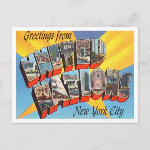 Greetings from United Nations, New York City Postcard