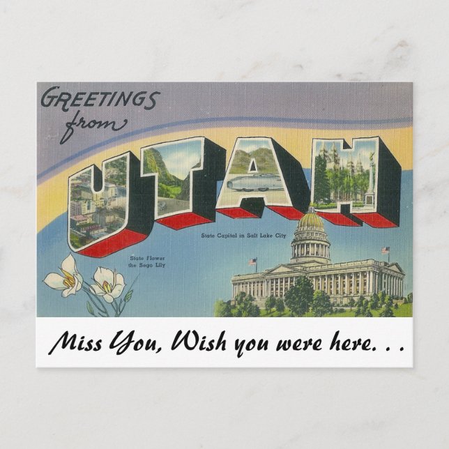 Greetings from Utah Postcard (Front)
