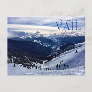 Greetings from Vail Colorado Scenic Postcard
