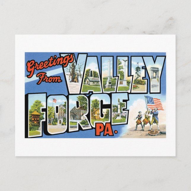 Greetings from Valley Forge, PA Postcard (Front)