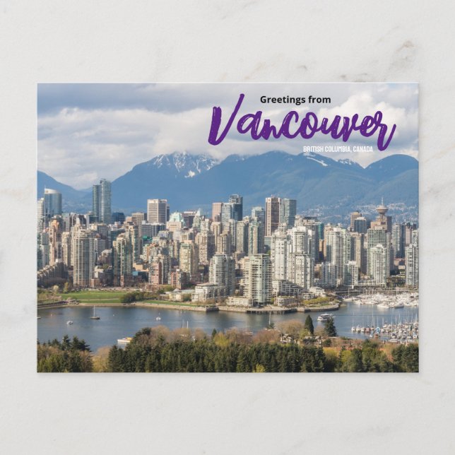 Greetings from Vancouver Canada Postcard (Front)