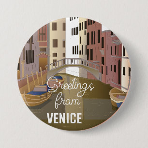 Greetings from Venice 7.5 Cm Round Badge