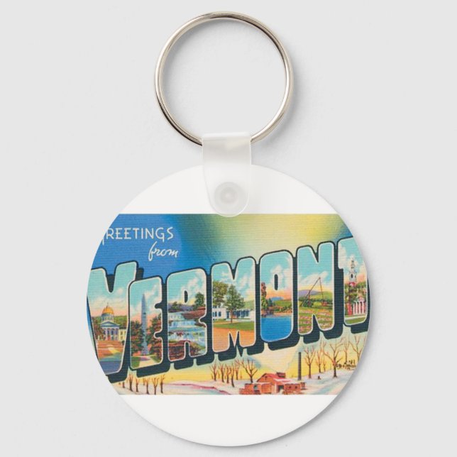Greetings From Vermont Key Ring (Front)