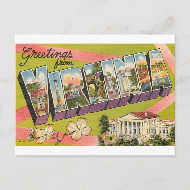 Greetings From Virginia Postcard (Front)