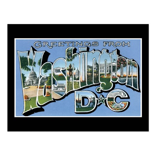Greetings from Washington D.C.! Vintage Post Card