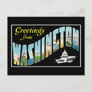 Greetings from Washington D.C.!  Vintage Post Card
