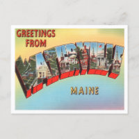 Greetings from Waterville, Maine Vintage Travel