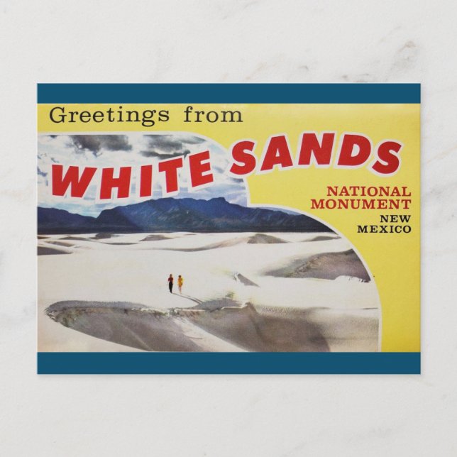 Greetings from White Sands New Mexico Postcard (Front)