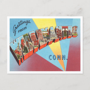 Greetings from Willimantic, Conneticut Travel Postcard