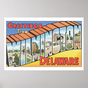 Greetings from Wilmington Delaware_Vintage Travel Poster