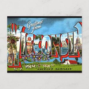 Greetings from Wisconsin Postcard