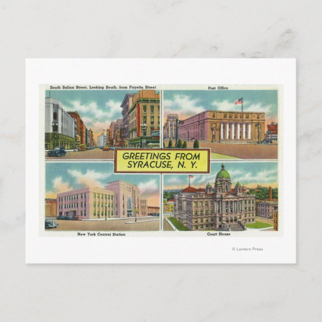 Greetings From with Scenic Views 2 Postcard (Front)