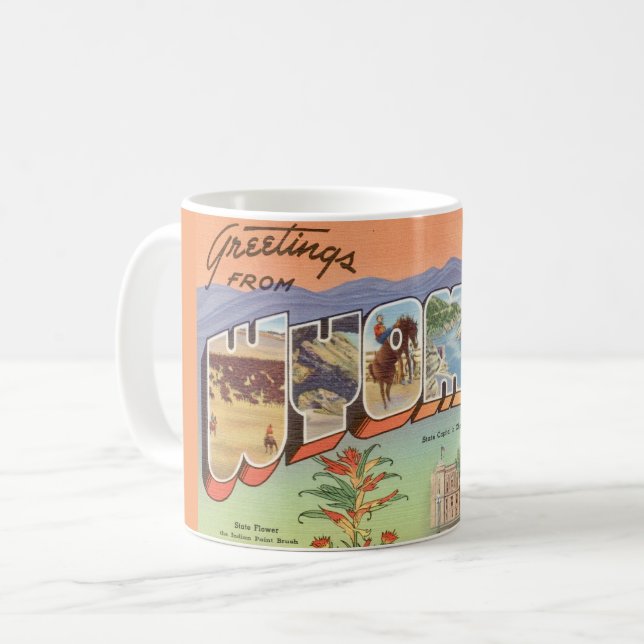  Greetings from Wyoming Coffee Mug (Front Left)