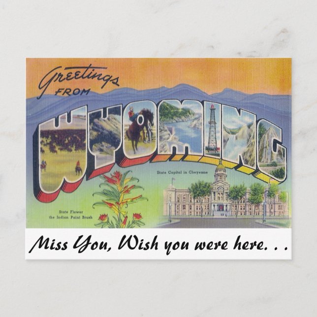 Greetings from Wyoming Postcard (Front)