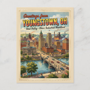 Greetings from Youngstown OH Postcard
