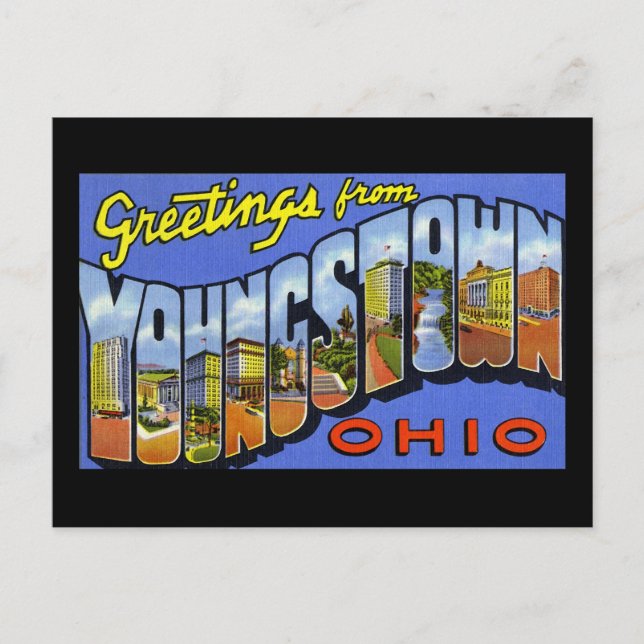Greetings from Youngstown Ohio Postcard (Front)