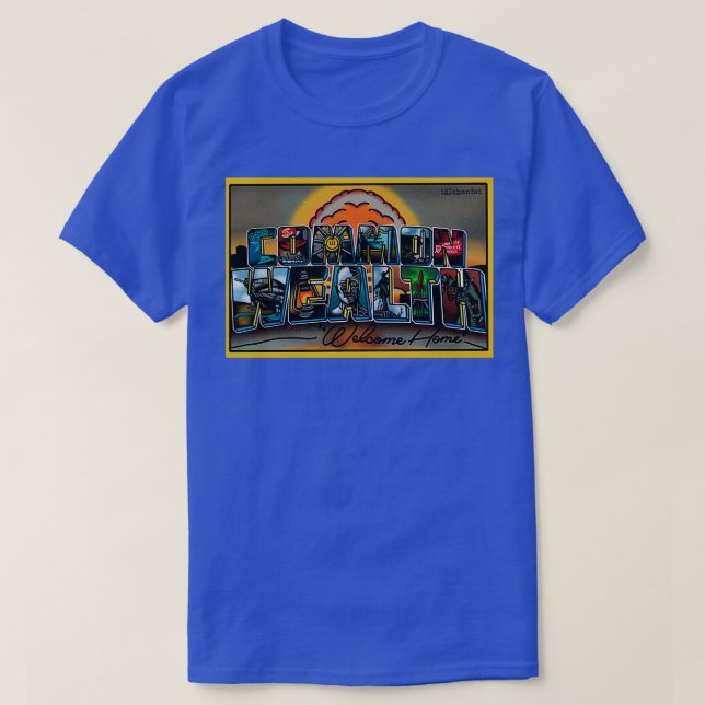 Greetings FromThe Commonwealth T-Shirt (Design Front)