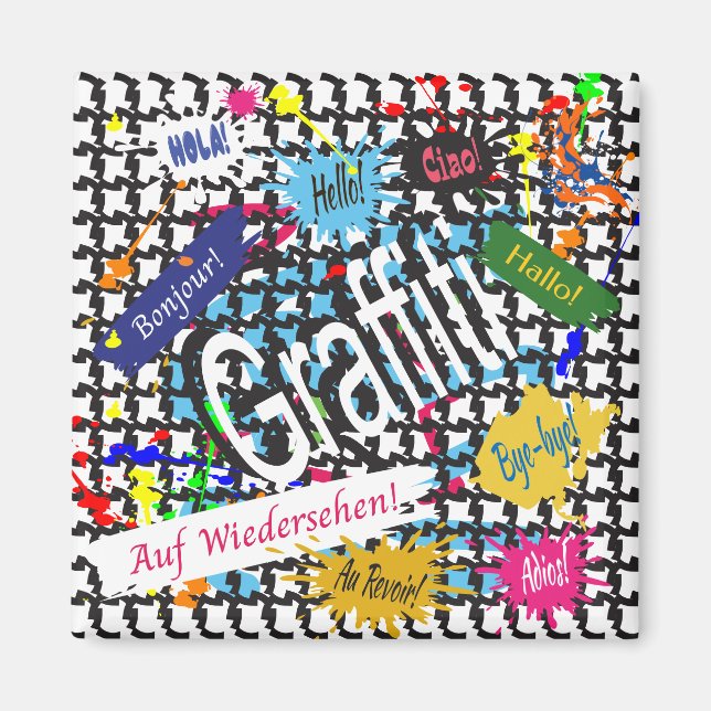 Greetings Graffiti  Magnet (Front)
