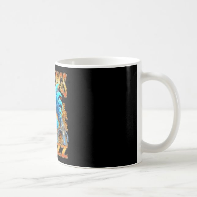 Greetings Huzz Funny Chicken Meme Graphic Design  Coffee Mug (Right)