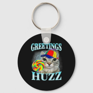 Greetings Huzz Funny Gen Z Gen Alpha Slang Meme Key Ring