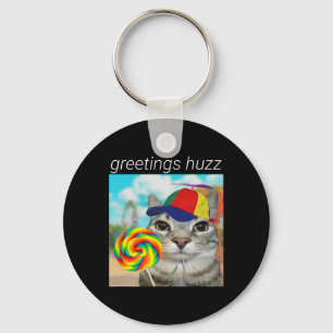 Greetings Huzz Funny Gen Z Gen Alpha Slang Meme  Key Ring