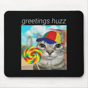 Greetings Huzz Funny Gen Z Gen Alpha Slang Meme Mouse Pad