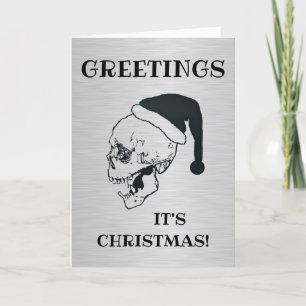 "Greetings It's Christmas" Folded Christmas Card