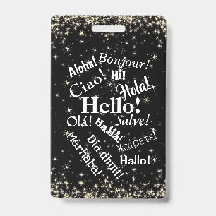 Greetings! Luggage Tag or Badge ID Badge