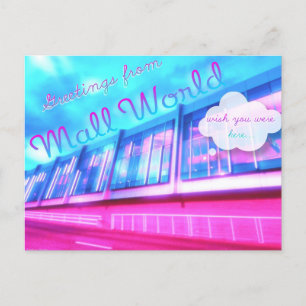 "Greetings" Mall World Postcard