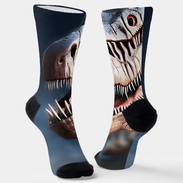 Greetings My Fellow T Rexs, Crew Socks (Angled)