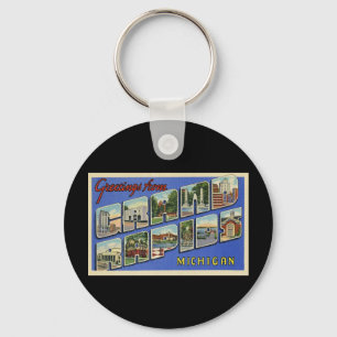 Greetings of Grand Rapids Michigan Key Ring