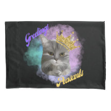 Greetings Peasants Grey Tabby Queen Cat