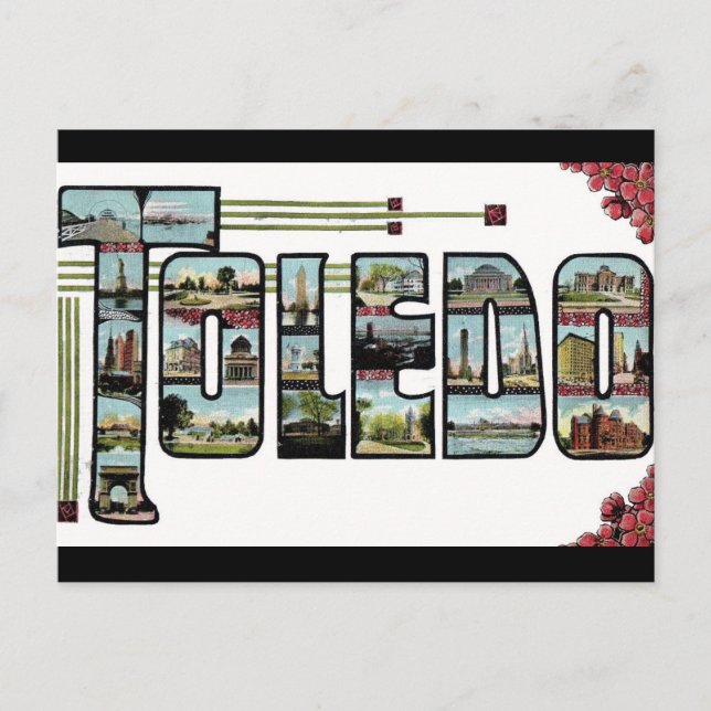 Greetings Toledo Ohio Postcard (Front)