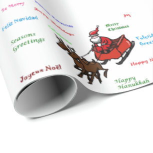 Greetings w/ Santa Wrapping Paper