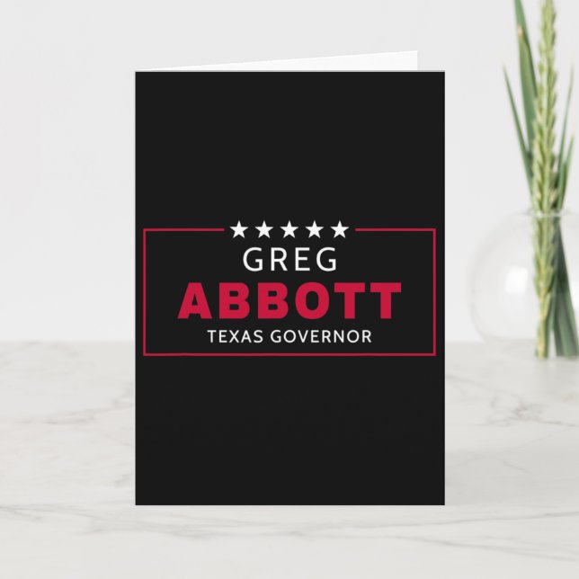 Greg Abbott Election Texas Governor Republican Blu Card (Front)