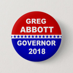 Greg Abbott Texas Governor 2018 6 Cm Round Badge