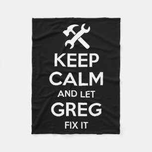 Greg Fix Quote Funny Birthday Personalised Name Fleece Blanket