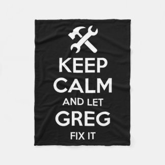 Greg Fix Quote Funny Birthday Personalised Name Fleece Blanket