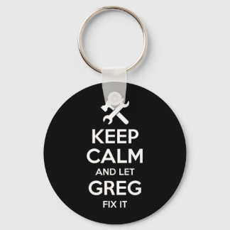 Greg Fix Quote Funny Birthday Personalised Name Key Ring